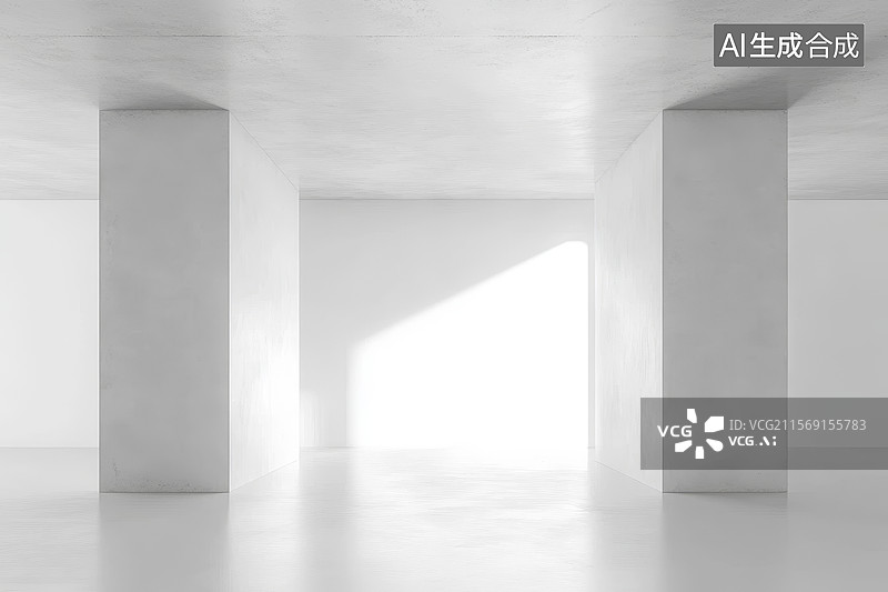 【AI数字艺术】现代建筑内部空间图片素材