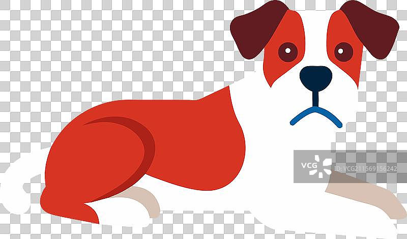 拳师犬躺下的图标图片素材