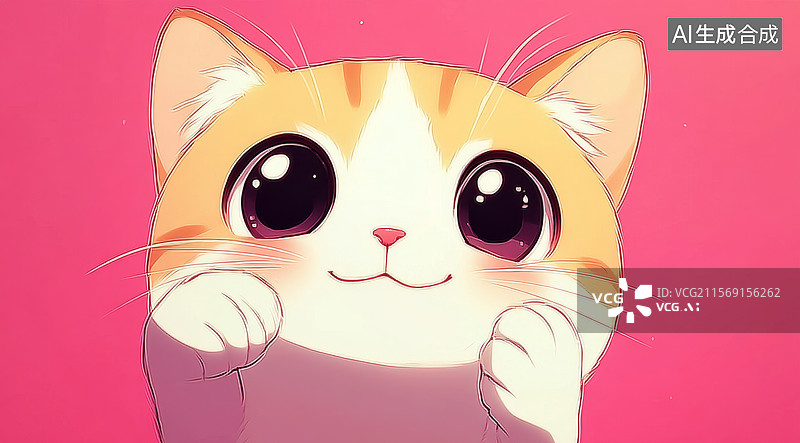 【AI数字艺术】可爱的卡通猫咪图片素材