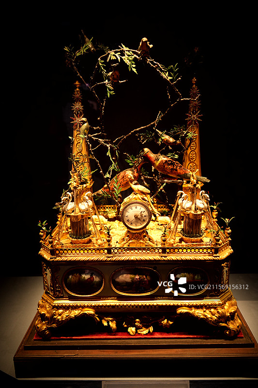北京故宫博物馆钟表馆展品——各类精美的英国钟表、瑞士钟表图片素材
