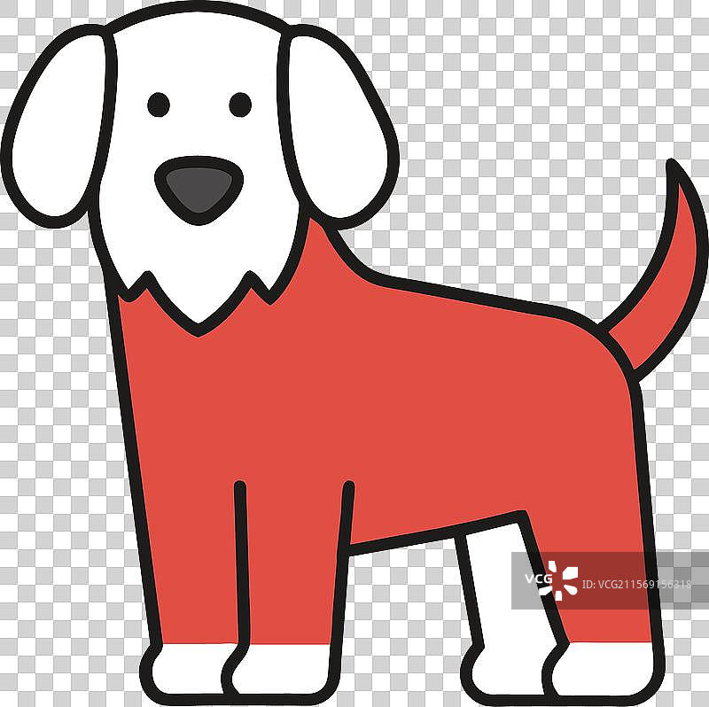 拳师犬贵宾犬混血狗站立图标图片素材