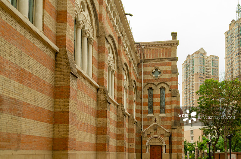 天津西开教堂的一角图片素材