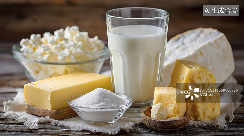 【AI数字艺术】奶制品特写图片素材
