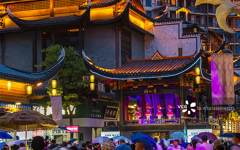 张家界72奇楼 华光璀璨的东方建筑奇观图片素材