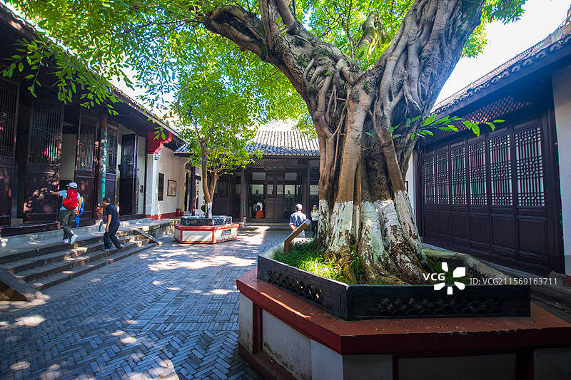 南宋经典江防关隘之一、长江三峡的起点重庆奉节白帝城及周边风光图片素材