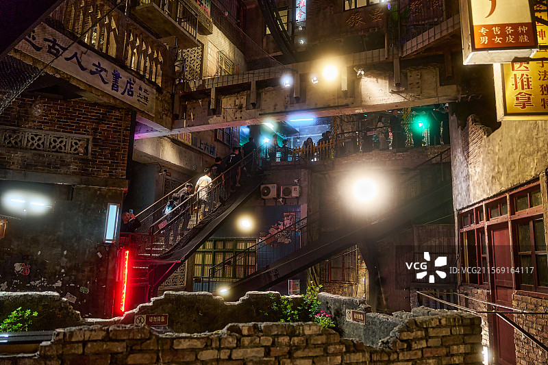 长沙市文和友，穿越80年代的老长沙，文和友沉浸式打卡全记录。图片素材