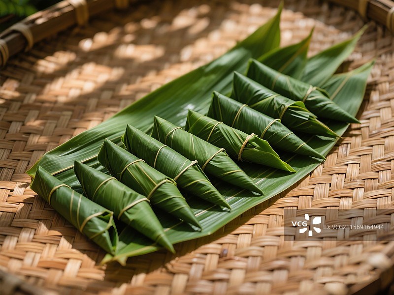 中国传统节日端午节粽叶粽子荷叶图片素材