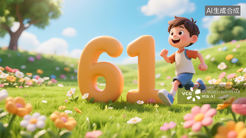 【AI数字艺术】61儿童节节日插画图片素材