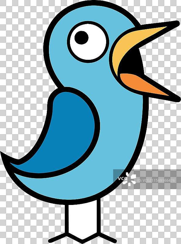 宽嘴鸟说话图标图片素材