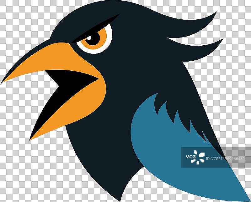 愤怒的宽嘴鸟图标图片素材