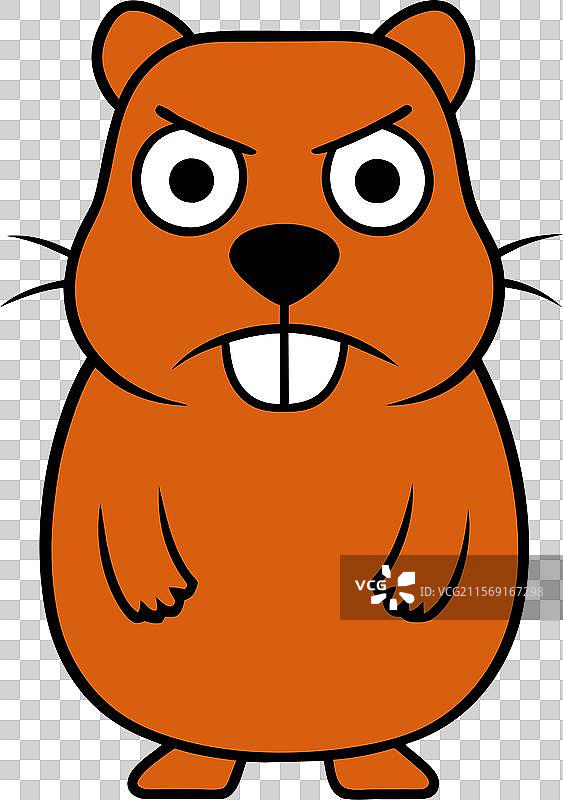 愤怒的英国水鼹鼠图标图片素材