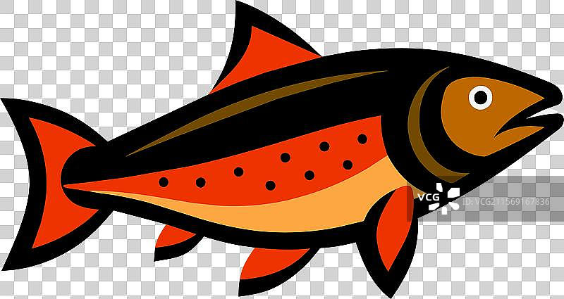 溪鳟鱼图标图片素材