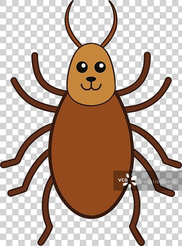 棕色狗蜱虫图标图片素材