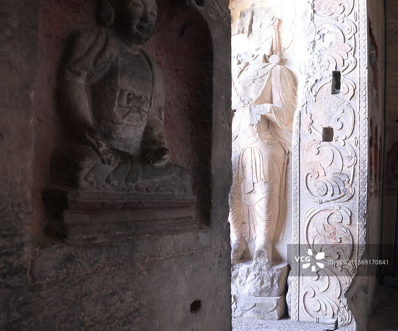 邯郸响堂山石窟图片素材