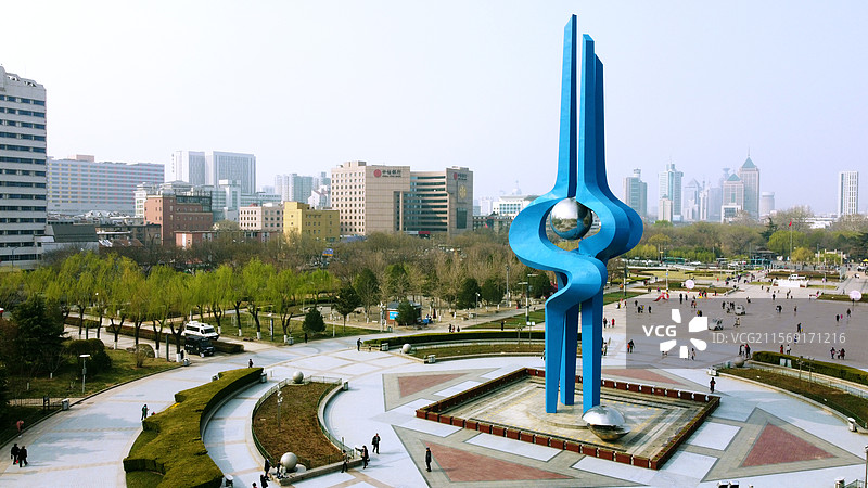 济南泉城广场泉标图片素材