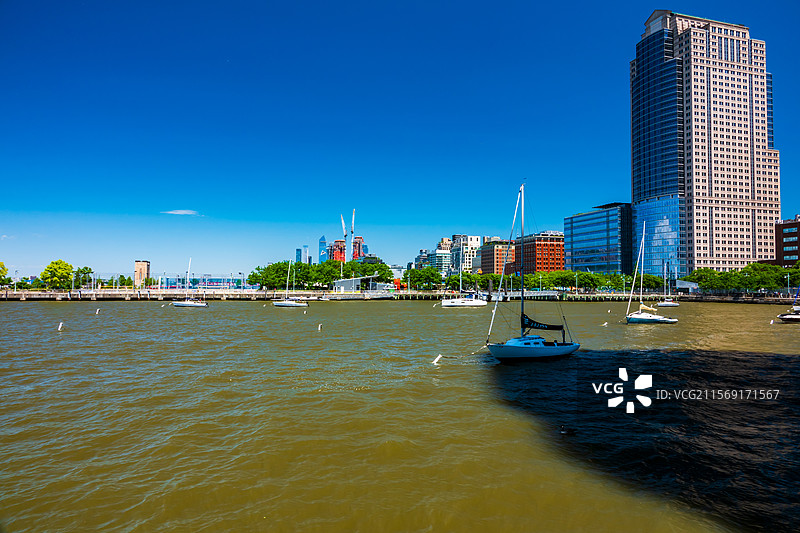 纽约掠影—哈德逊河，巴特里公园（The Battery)图片素材