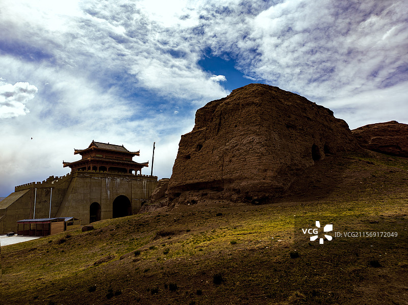 青海祁连俄博古城图片素材