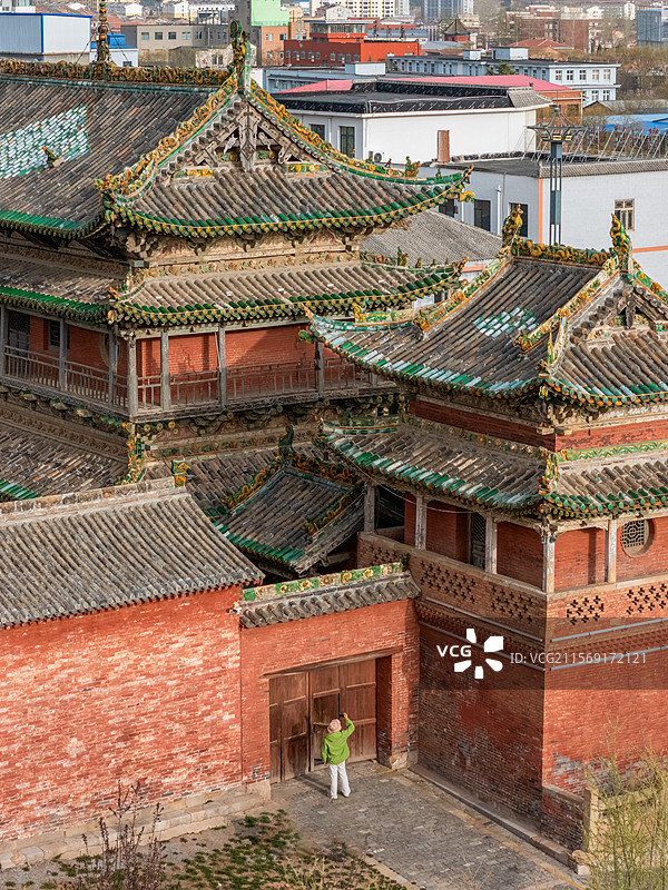山西古建筑晋城临川县崇安寺全景特写镜头图片素材