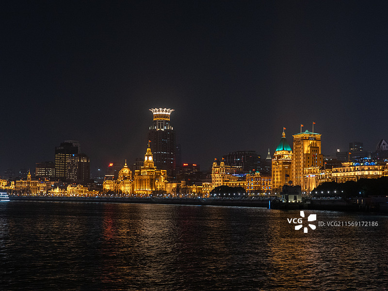 外滩-万国建筑群夜景图片素材