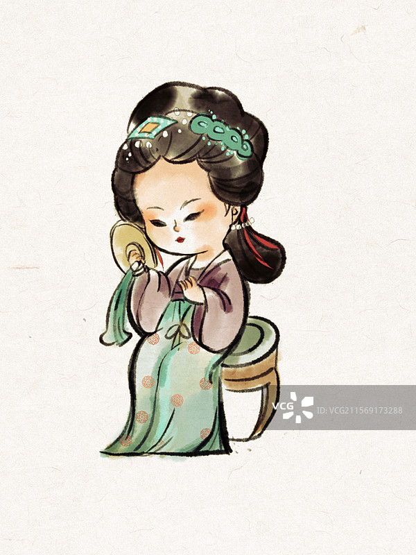 古风人物Q版仕女图片素材