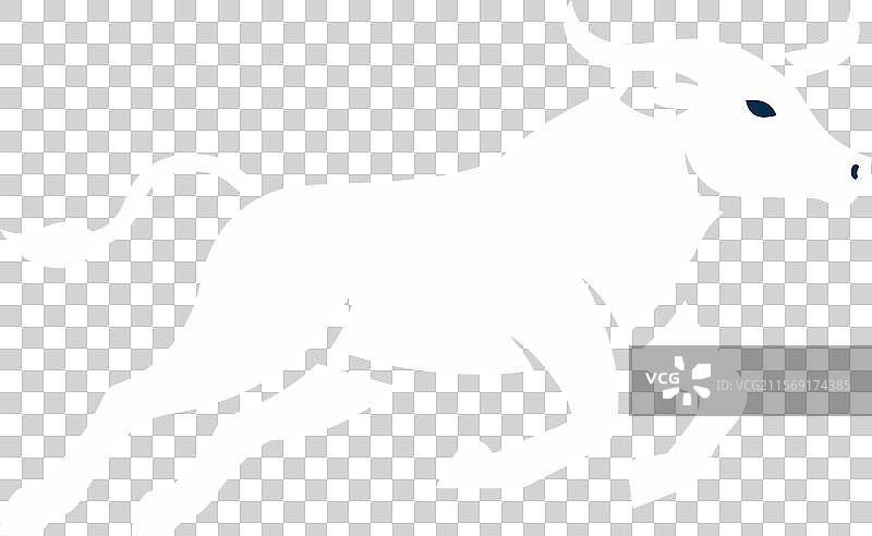 公牛奔跑图标图片素材