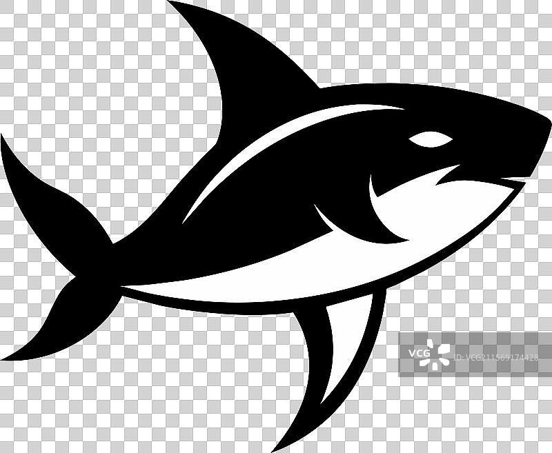 公牛鲨鱼飞行图标图片素材