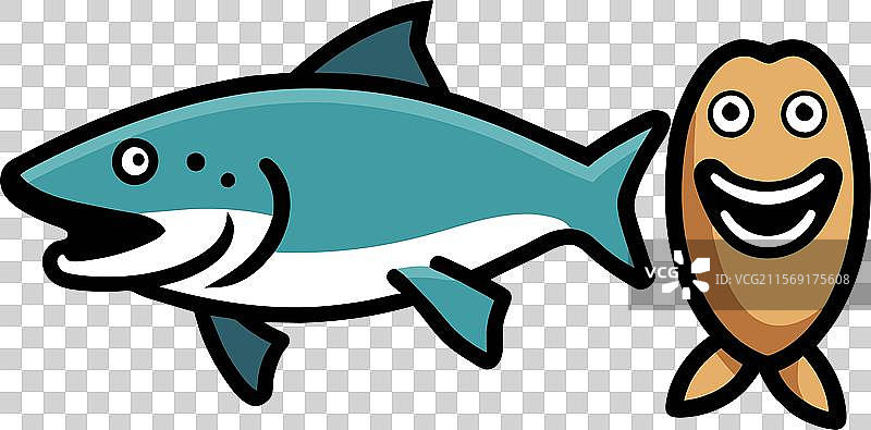 微笑的牛鳟鱼狗图标图片素材