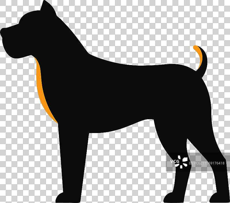 斗牛獒犬站立图标图片素材