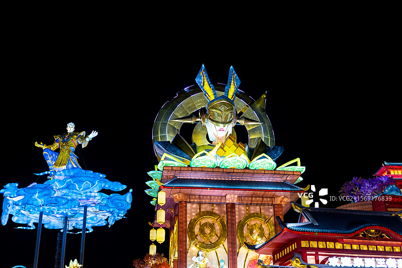 自贡国际恐龙灯传统民俗文化活动图片素材