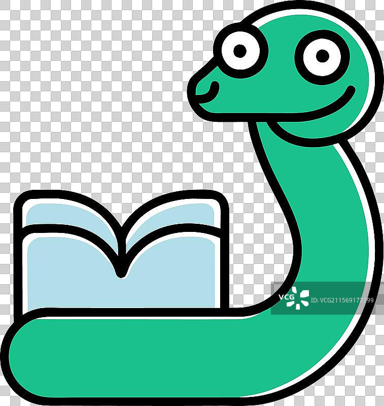 牛蛇学习图标图片素材