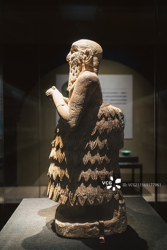 湖州市博物馆叙利亚古代文物精品展大马士革国家博物馆馆藏 青铜时代早期 祭拜者雕像图片素材
