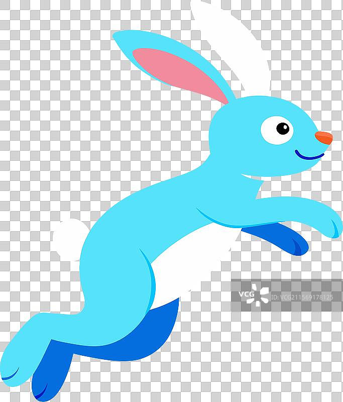 兔子跳跃图标图片素材