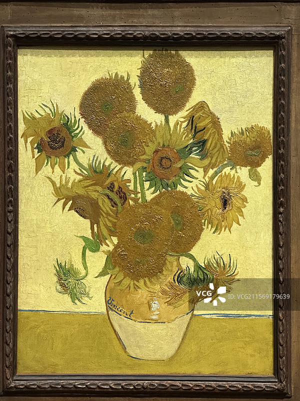 向日葵真迹 梵高 油画图片素材