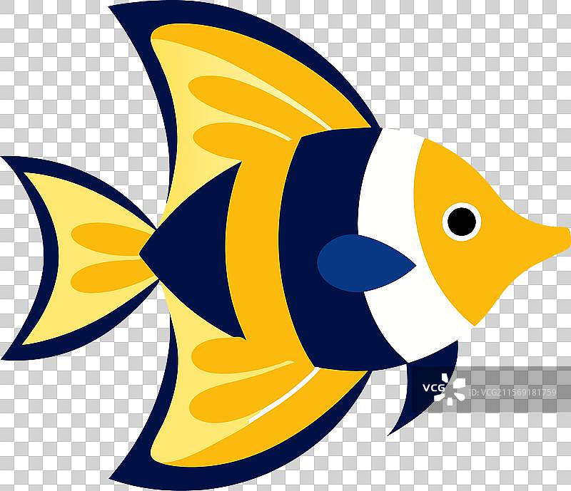 蝴蝶鱼躺着的图标图片素材