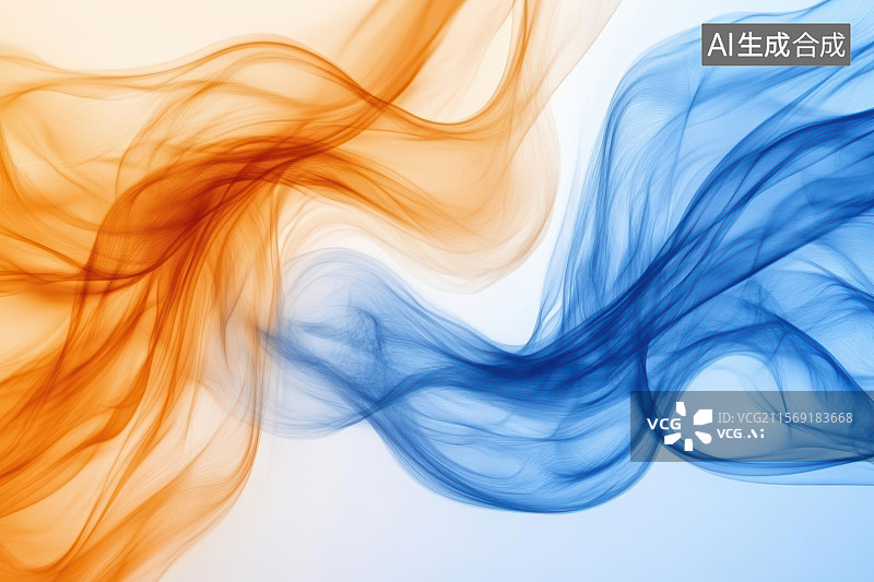 【AI数字艺术】红蓝双色流动艺术与数字创新背景图片素材