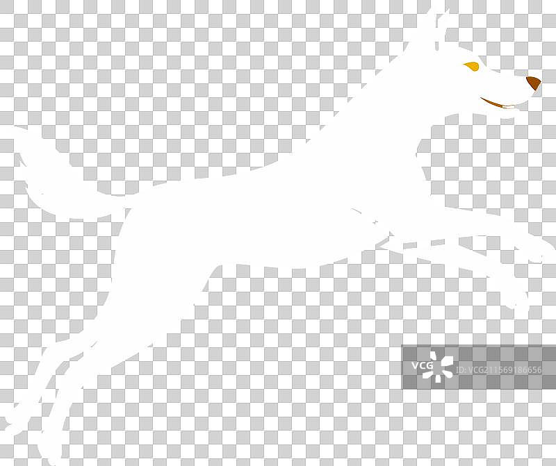 迦南犬跳跃图标图片素材