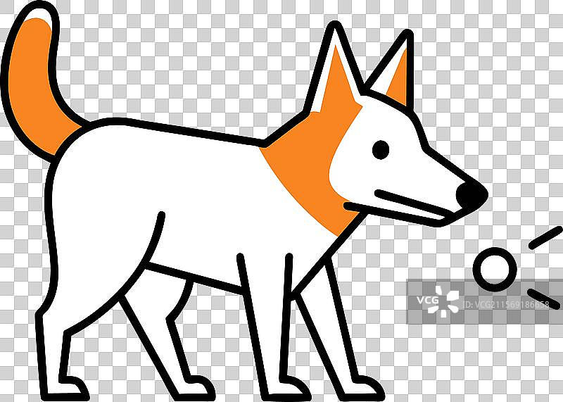 迦南犬撞击图标图片素材