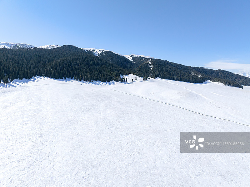 冬季 雪天 自然 背景 航拍素材  森林 风景 凉爽 车性能图片素材