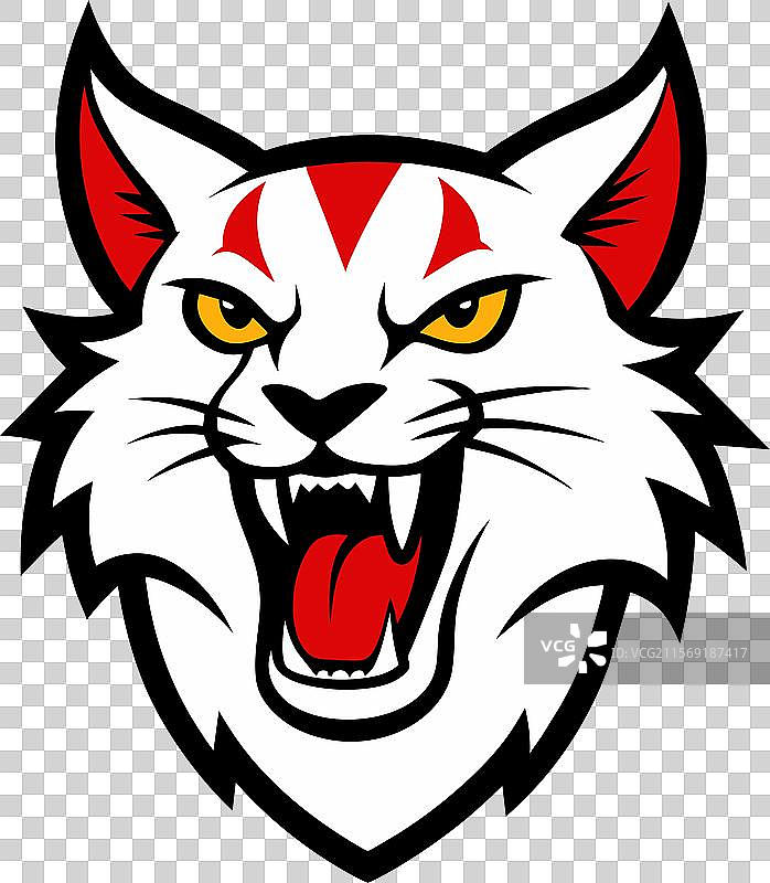 加拿大猞猁豹子笑脸图标图片素材