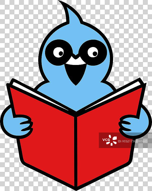 加拿大鹪鹩鸟阅读图标图片素材