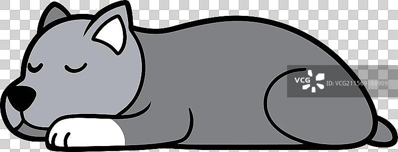 卡斯罗犬睡觉图标图片素材