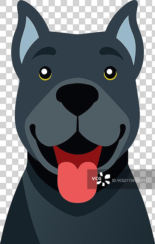 微笑的卡斯罗犬图标图片素材