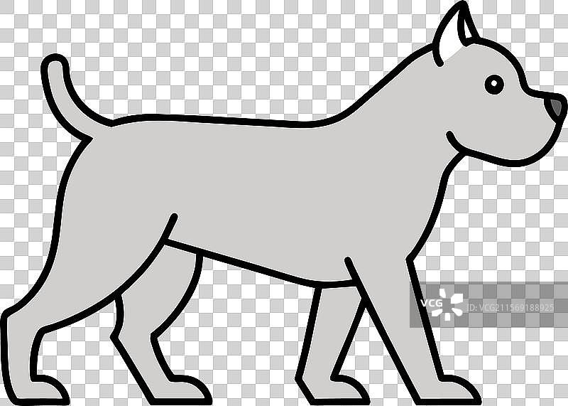 卡恩科尔犬散步图标图片素材