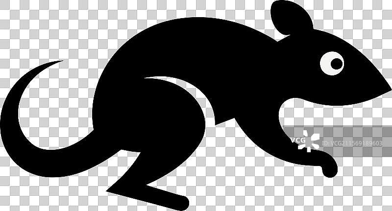 豚鼠奔跑图标图片素材