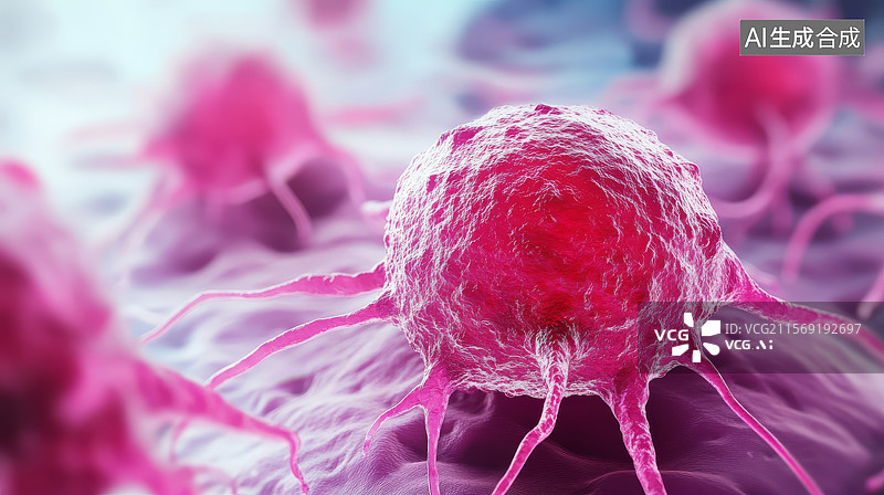 【AI数字艺术】显微镜下的细胞结构图片素材