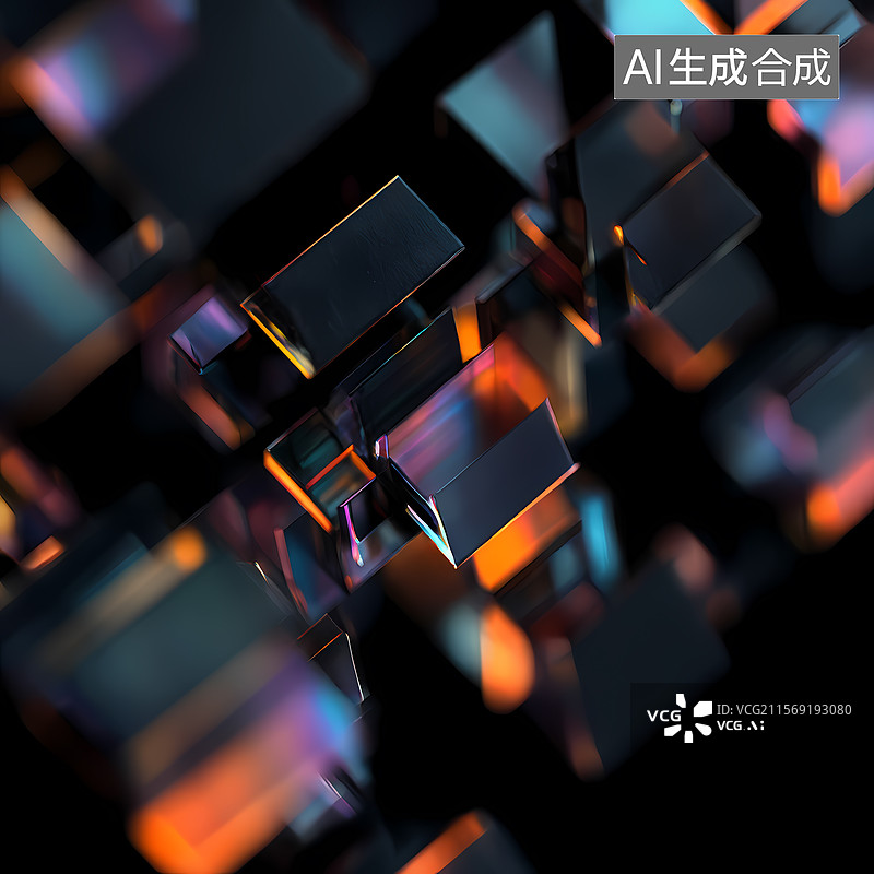 【AI数字艺术】抽象质感纹理科技感插图背景图片素材