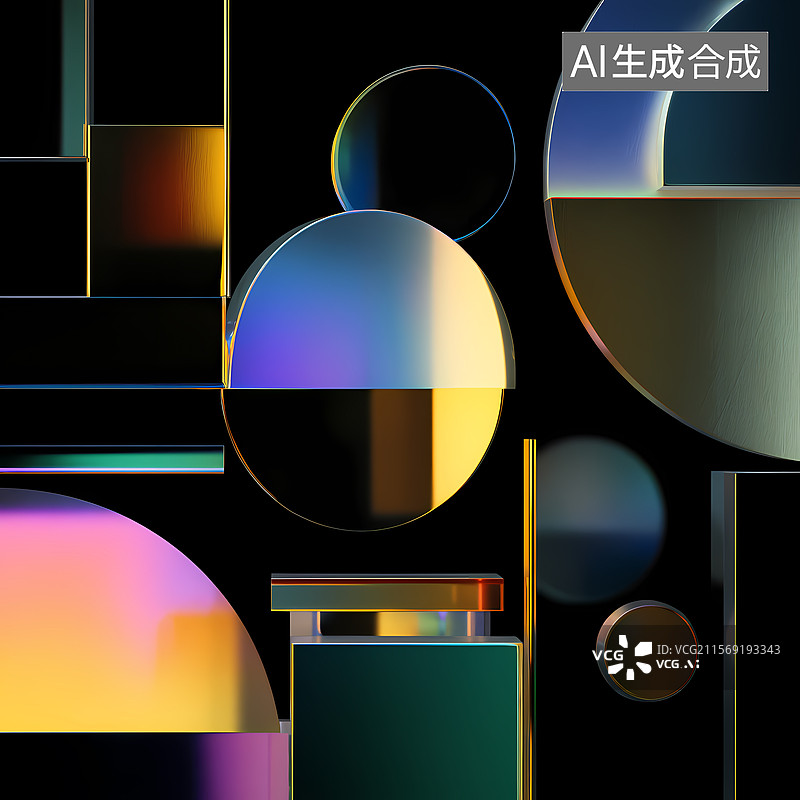 【AI数字艺术】抽象质感纹理科技感插图背景图片素材