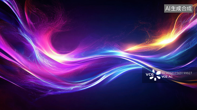 【AI数字艺术】科技赛博朋克紫色线条光效背景图片素材