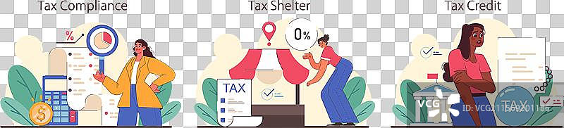 税收优化设定财务效率图片素材