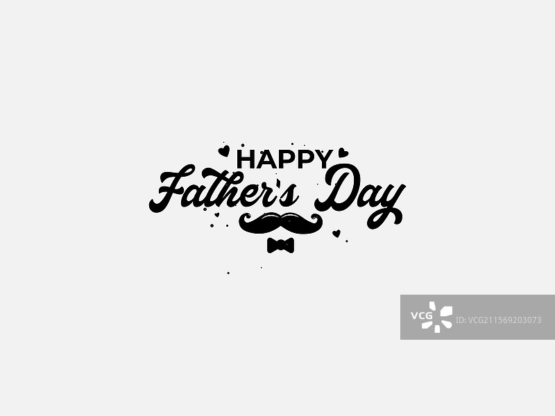 快乐父亲节黑色字体设计图片素材